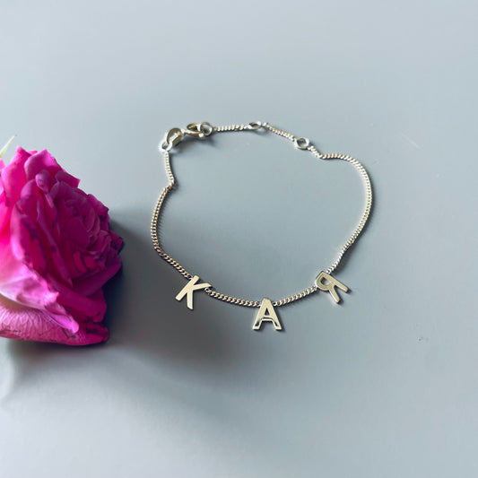 VERTICAL LETTERS bracelet