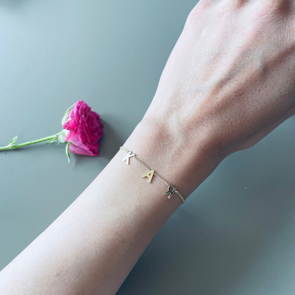 VERTICAL LETTERS bracelet