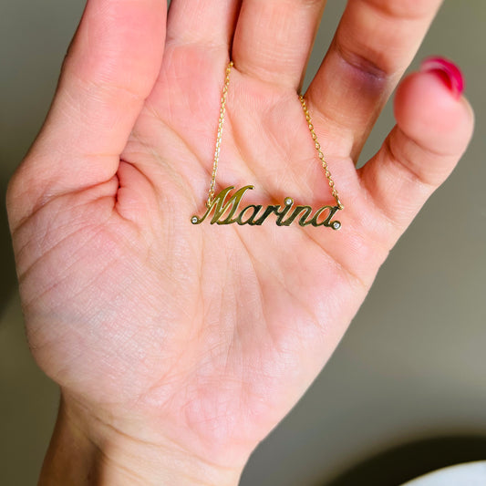 Колие с ръкописно име Marina / SAMPLE SALE