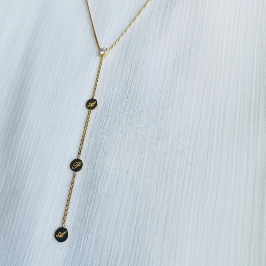 COINS & GEM ON CHAIN necklace