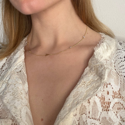 GEMS & LETTER necklace - BYVELA jewellery