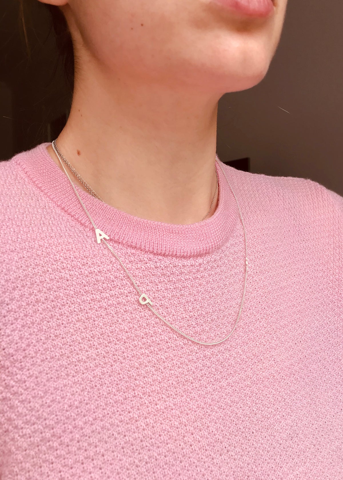 LETTERS ON CHAIN necklace - BYVELA jewellery