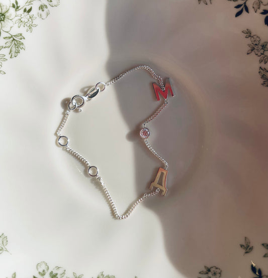 LETTER & GEM bracelet
