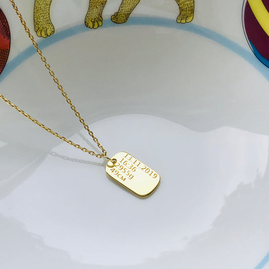 BABY TAG necklace - BYVELA jewellery
