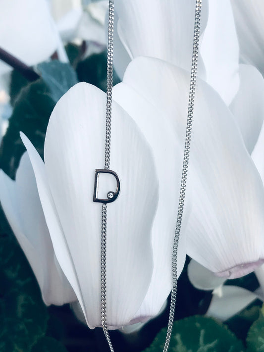 FROSTED LETTERS necklace - BYVELA jewellery