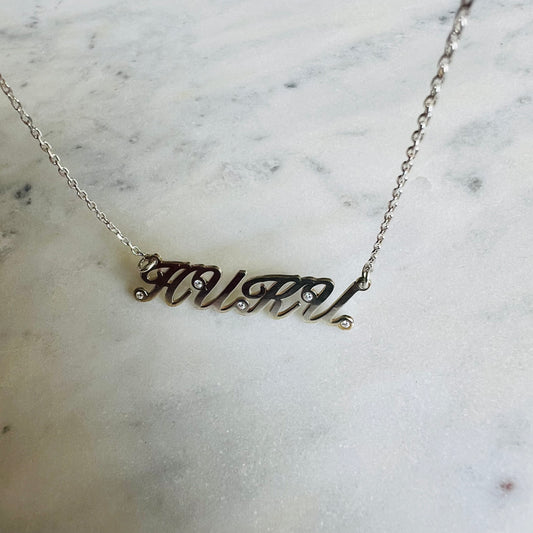 Колие с ръкописно име НИКИ / SAMPLE SALE