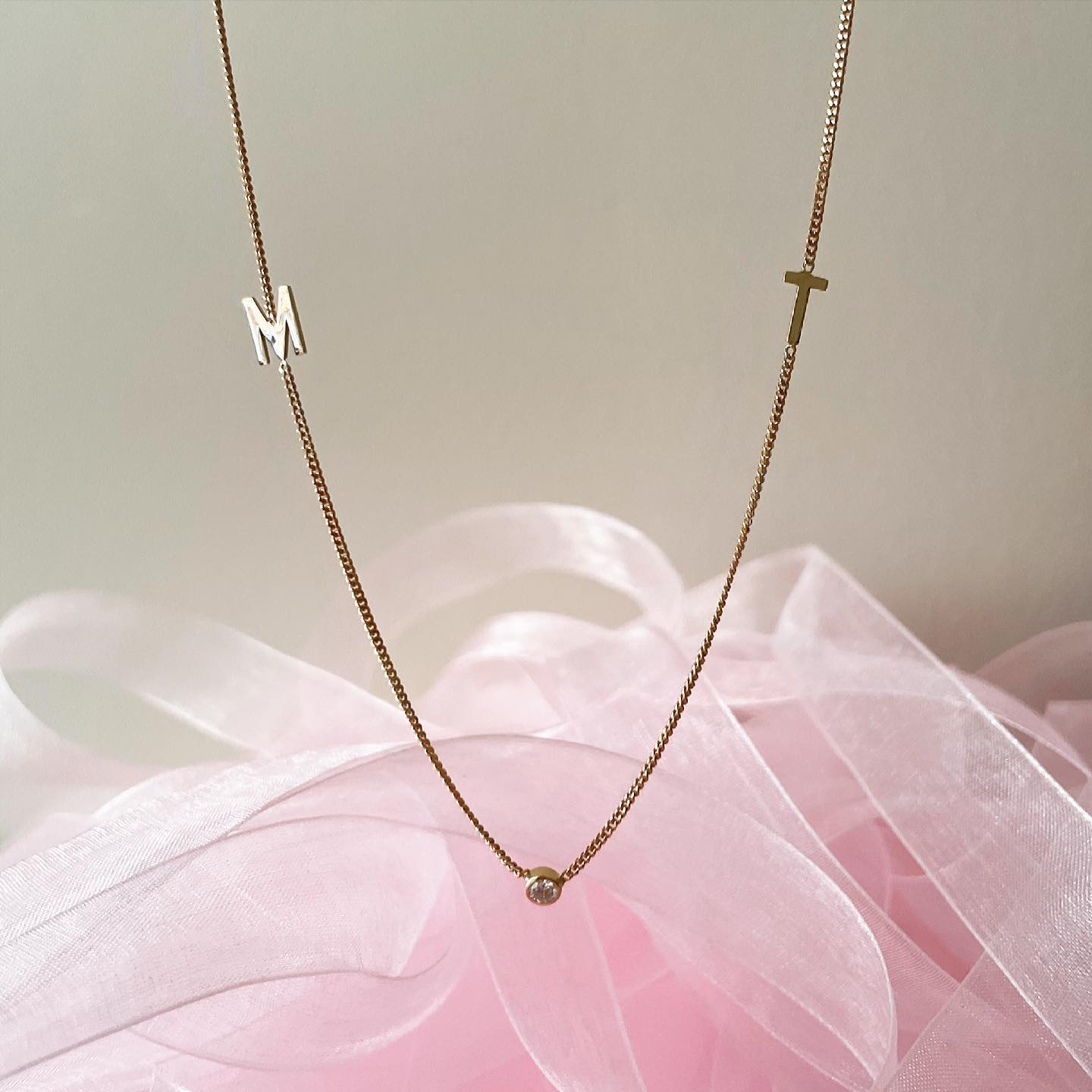 LETTER & GEM necklace - BYVELA jewellery