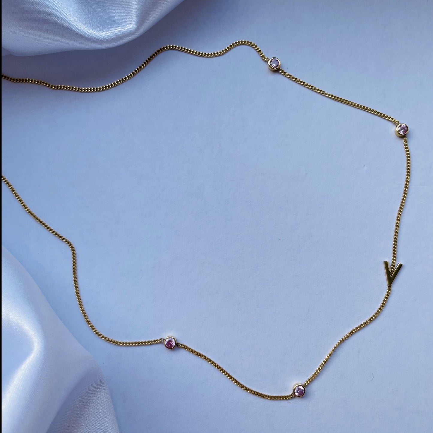 GEMS & LETTER necklace - BYVELA jewellery