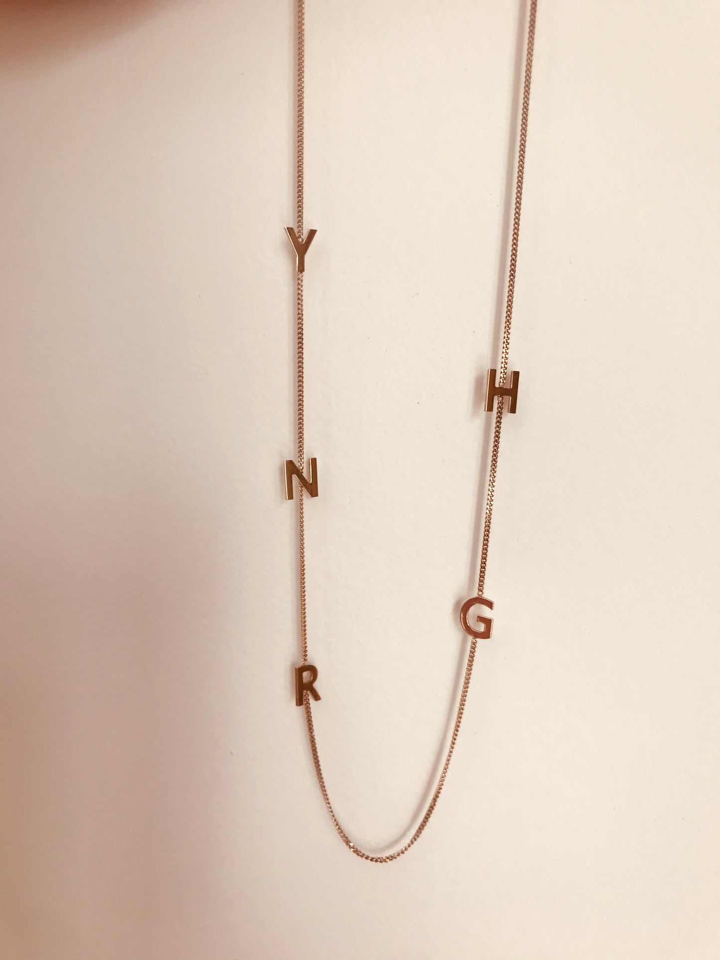 LETTERS ON CHAIN necklace - BYVELA jewellery