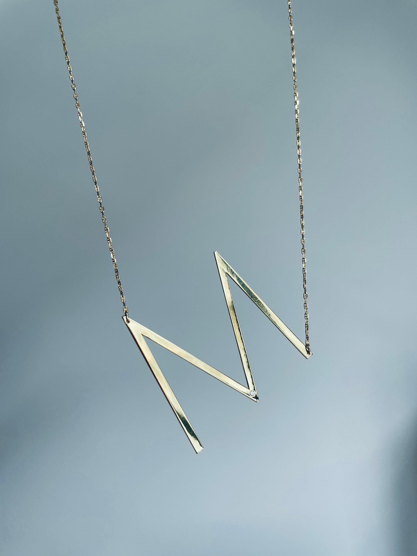 SUPER ОVERSIZED INITIAL necklace - BYVELA jewellery