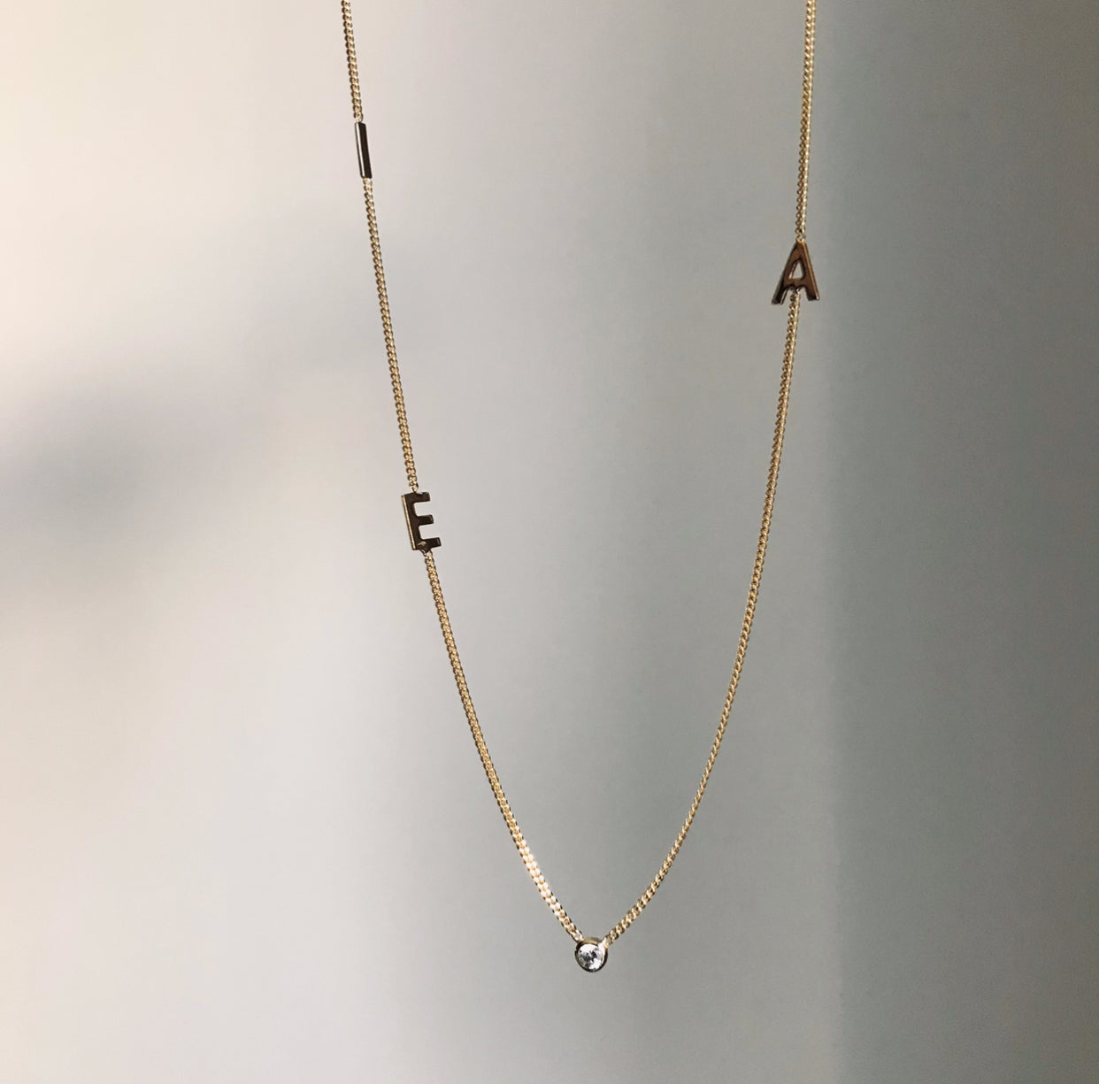 LETTER & GEM necklace - BYVELA jewellery