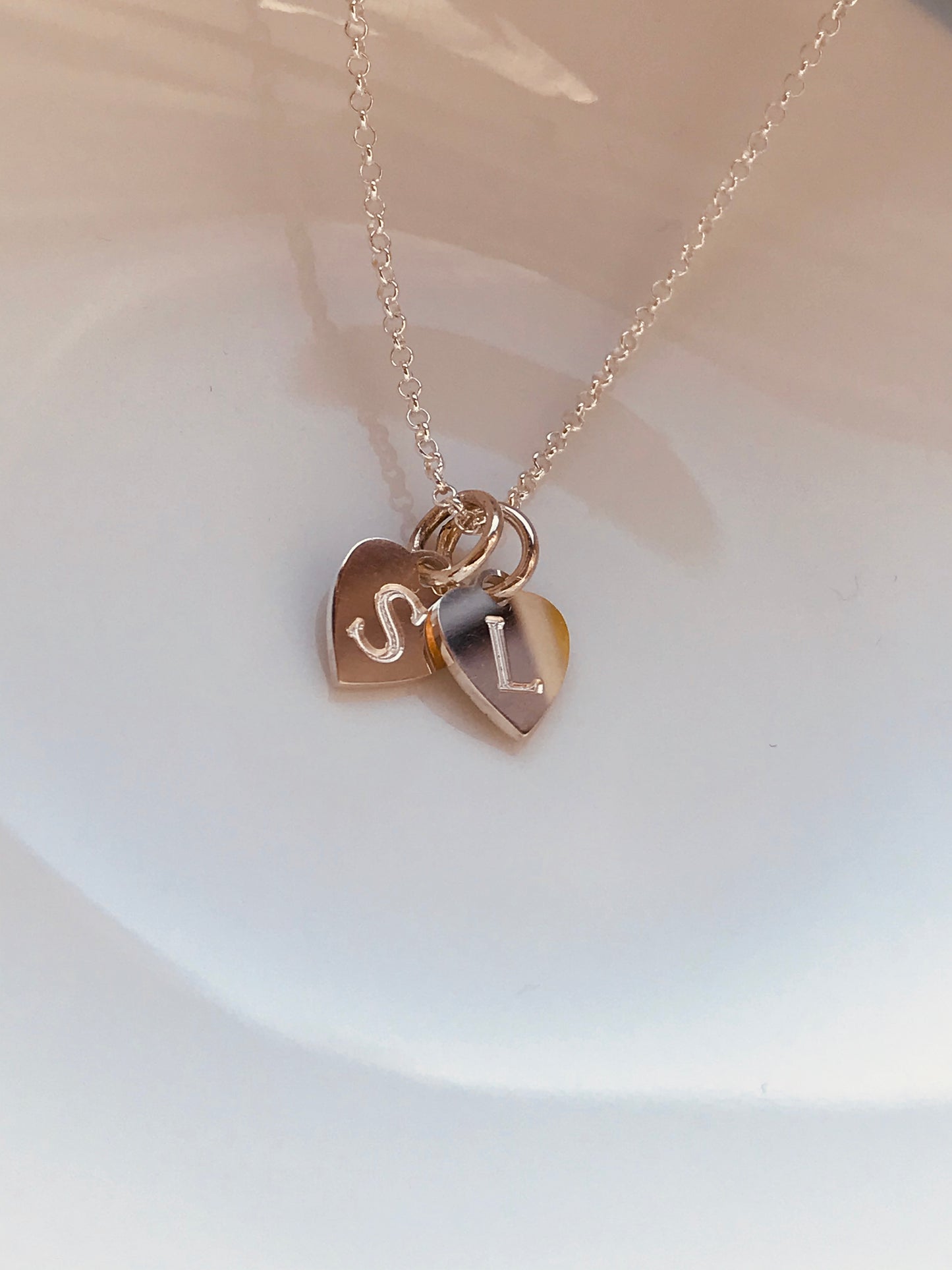 STACKED HEARTS necklace - BYVELA jewellery